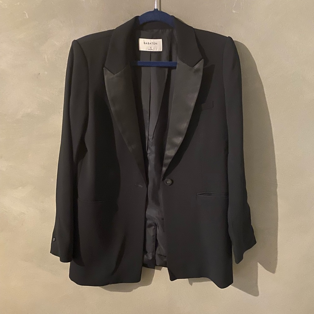 Babaton black blazer size 4
